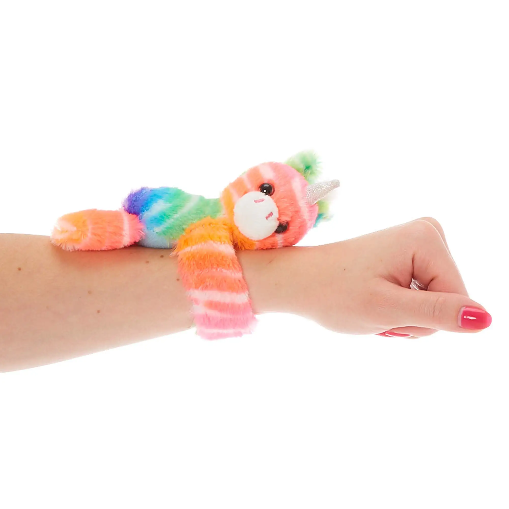 Offre Spéciale en gros licorne en peluche style bande slap bracelet pour bébé cochon panda ours en peluche jouet personnalisé slap bracelets