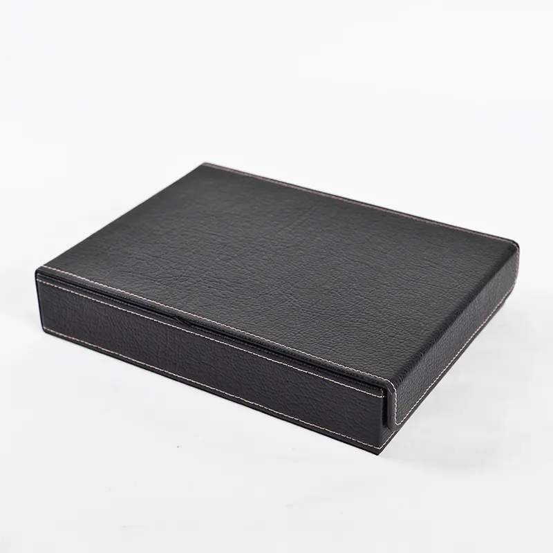 A4 taille PU cuir dossier de document flip case organisateur de bureau