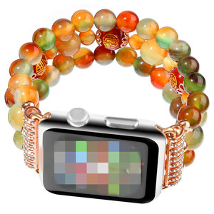 Montre Sangles Pour iWach Avec Adaptateurs, De Luxe Coloré Agate Perle <span class=keywords><strong>Bracelet</strong></span> Pour <span class=keywords><strong>Apple</strong></span> Montre de Courroie De Bande - Product Image 3