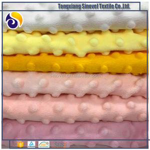 2025 yeni tasarım kaliteli sıcak satış 100% Polyester bebek battaniye kumaşı <span class=keywords><strong>Minky</strong></span> nokta peluş kumaş - Product Image 2