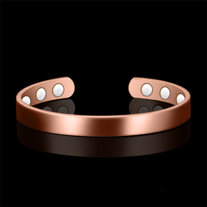Di Rame di alta Qualità 18K Placcato Oro Semplice Magnete di Salute di Energia Aperta Del Braccialetto Del Braccialetto - Product Image 2