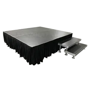 Aluminium truss event stage platform with stage skirt