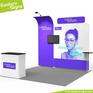 Aluminum advertised portable trade show modular display booth for promotional expo event