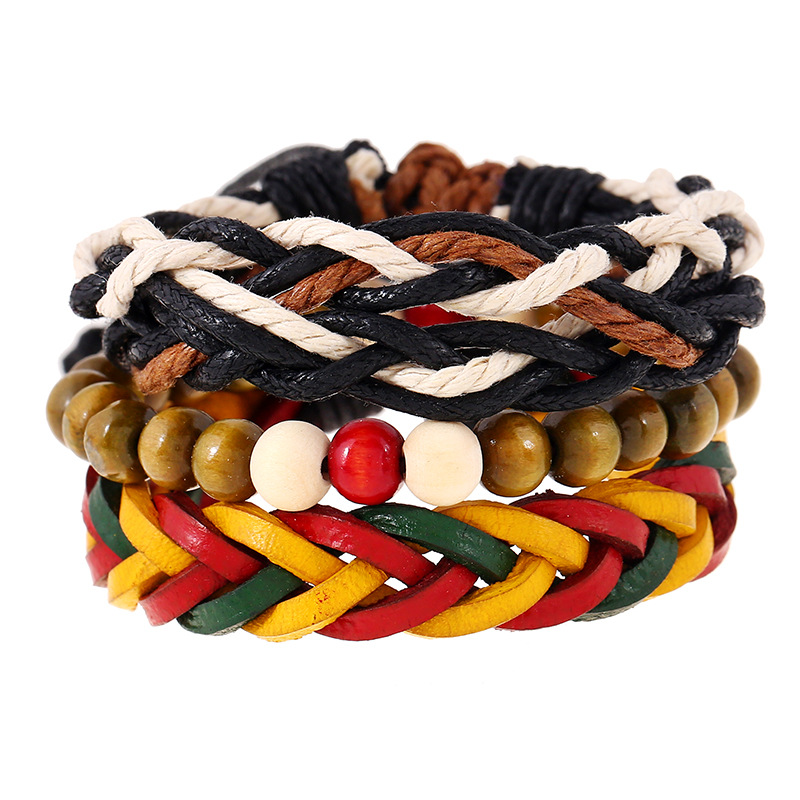 Bracciale Rasta Intrecciato – Verde, Giallo, Rosso E Nero – Reggae E Jamaica, Braccialetto Dell'Amicizia Unisex, Stile Boho Hippie