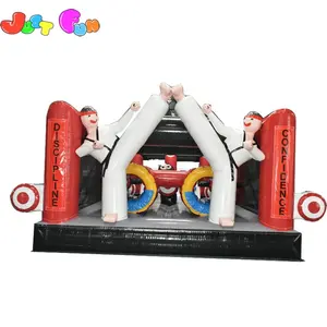 commercial carnival games inflatable ninja warriors training zone for sale