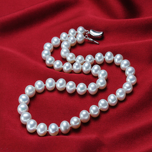 Buona qualità 8-9mm aaaa reale del partito collane di <span class=keywords><strong>perle</strong></span> per la vendita - Product Image 2