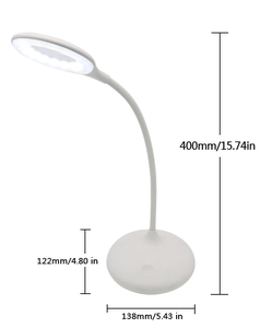 Hiện đại LED USB sạc bàn linh hoạt cổ ngỗng có thể sạc lại Chrome bảng cho Trang chủ/khách sạn đọc sách có sẵn màu xanh đen bóng râm - Product Image 6