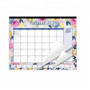 Hot Sell Printed Planner 2018 2019 Akademisches Jahr Schreibtisch Wandkalender Planer Drucken Wöchentlicher monatlicher Wand planer Notizblock