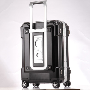 Sac à roulettes universel en aluminium ABS de qualité supérieure, <span class=keywords><strong>valise</strong></span> à roulettes, porte-gobelet caché multifonctionnel et à compartiment parapluie - Product Image 4