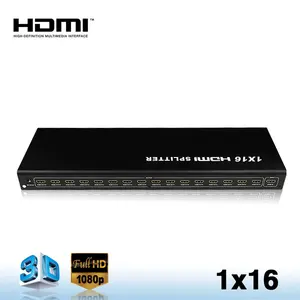 16-порт hdmi сплиттер к hdmi to vga hdmi и компонентный 1x16 v1.3b hdcp 3d 1080p 1 в 16 распространения hdtv с заводской цене