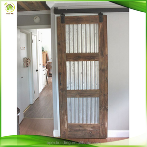 <span class=keywords><strong>Porte</strong></span> coulissante en bois <span class=keywords><strong>de</strong></span> style français avec insert en verre dépoli pratique pour l'intérieur - Product Image 1