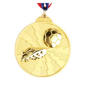 Su misura a buon mercato in lega di zinco del metallo medaglia premio baseball calcio calcio tropies sport medaglie per la vendita