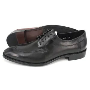 Hot Sale Gentlemen New Fashion Dress Shoes Leather Black Shoes for Men OEM