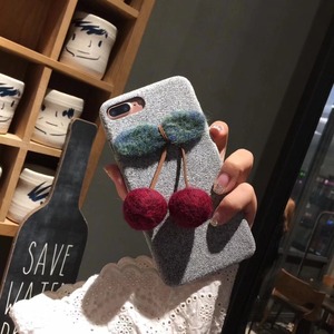 En gros En Peluche Cerise Fruits Conception Flanelle Téléphone Cas Pour iPhone X 8 8 plus 7 7 plus 6 6 S - Product Image 6