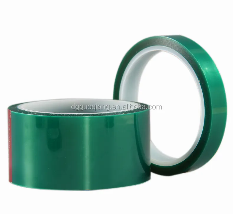 OEM Suhu Tinggi Hijau Mylar Tape Polyester dengan Perekat Silikon Tape Polyester, 3D Printer Tape