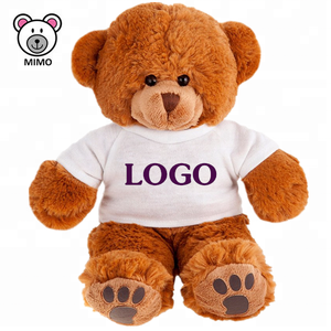 Orsacchiotto Gigante in Morbido <span class=keywords><strong>Peluche</strong></span> di Cashmere Marrone con Maglietta Personalizzabile per Bambini - Product Image 1
