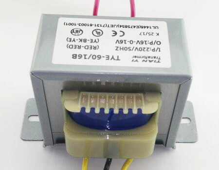 EI-66 Laminated Transformer, 60VA, Pri 220V Ac, TYE-60/16B