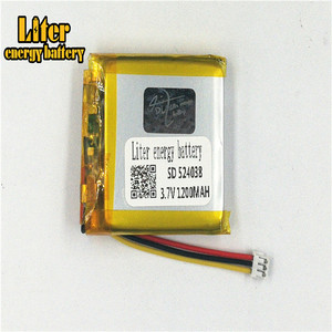 Plugue 1.5-<strong>3</strong> P <strong>3</strong>.7 524038 mAh 1200 V Recarreg&aacute;vel LiPo battery solar Lithium Battery Li-ion polymer with PCM - Product Image 2