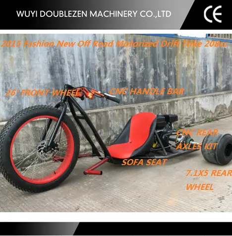 2015 Fashion New Off Road Motorized Drift Trike 208cc China Manufacture Supply Directly