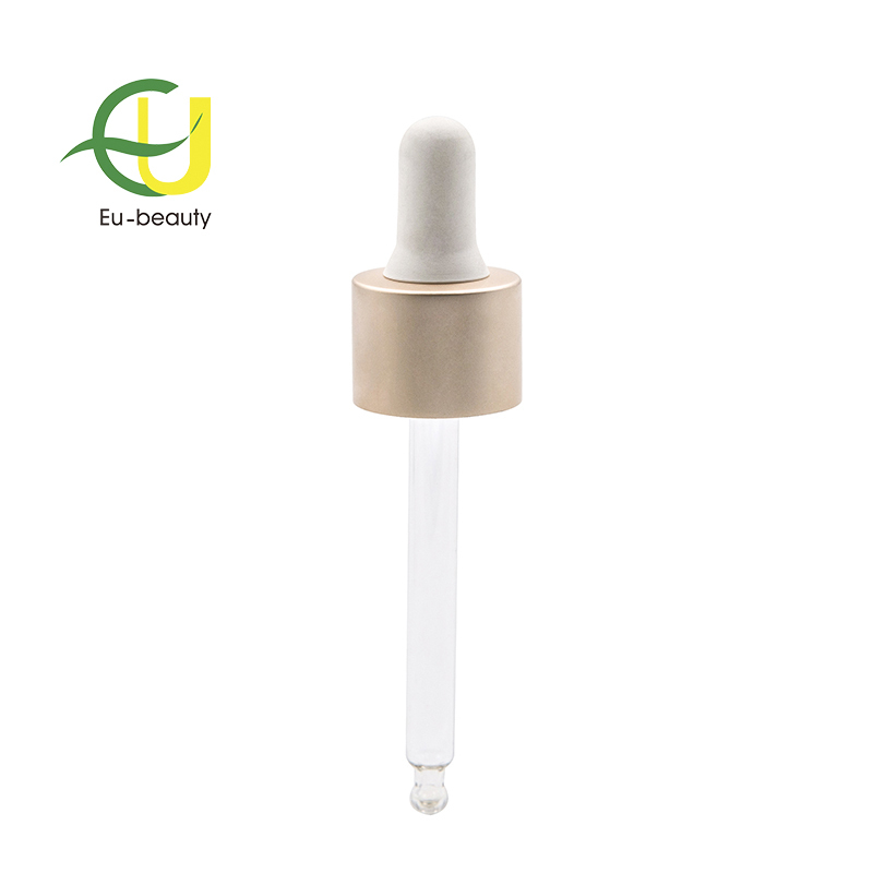 Aluminum collar glass dropper for serum bottle