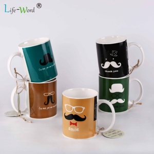 Juego de regalo de recuerdo personalizado, Material de porcelana de cerámica, taza de café de alta calidad, color blanco, venta al por mayor - Product Image 3