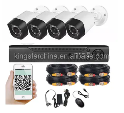 4-канальный комплект видеонаблюдения AHD CCTV DVR 1 МП 2 Мп ИК Камера Безопасности AHD AHDM DVR комплект камеры 1500TVL дистанционное управление мобильное управление