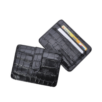 Dompet Kartu PU Motif Kulit Buaya Anti RFID, Kustomisasi, Laris Manis