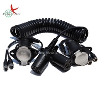 Connecteur en plastique 7 broches personnalisé véhicule de transport électrique 2 canaux câble de caméra de remorque arrière pour système de caméra de véhicule