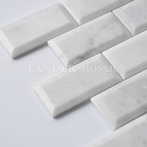 Crema marfil carrara-Baldosas de mosaico de mármol, piedra de <span class=keywords><strong>lava</strong></span>, ladrillo, salpicaduras, para decoración del hogar