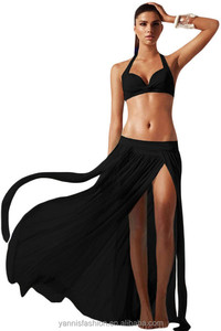 Gonna Lunga da Spiaggia in Chiffon per Donna, <span class=keywords><strong>Sexy</strong></span> ed Elasticizzata, con Spacco Trasparente, Pareo e Tunica Lunga - Product Image 3