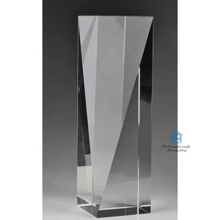 Polierte Großhandel hochwertige benutzer definierte klare K9 Kristall Award Trophäe für Geschäfts geschenk