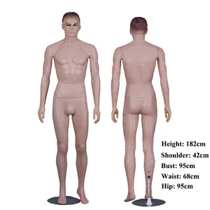 XINJI Sexy Cheap Realistic Male Full Body Mannequin With Make-up Face