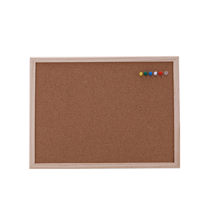 Panneau de messages en liège, blanc, avec cadre en bois - Product Image 3