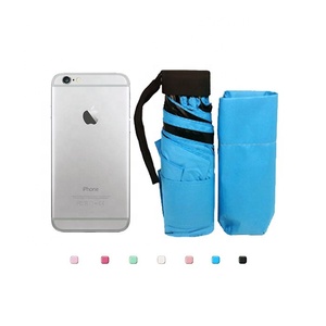 Nouveau Design super mini <span class=keywords><strong>5</strong></span> parapluie pliant avec étui d'emballage parapluie capsule voyage parapluie télé<span class=keywords><strong>phone</strong></span> pliable - Product Image 1