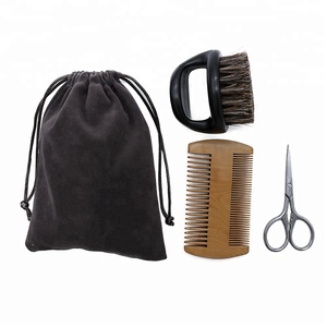 Baffi <span class=keywords><strong>Barba</strong></span> Prodotti Per La Cura Del Barbiere <span class=keywords><strong>Rasatura</strong></span> Strumenti Mens <span class=keywords><strong>Barba</strong></span> Grooming <span class=keywords><strong>Kit</strong></span> Con Il Legno Pettine Cinghiale Pennello da <span class=keywords><strong>Barba</strong></span> Forbici In Acciaio - Product Image 2