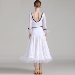 Ventas calientes de alta calidad verde blanco mujeres niñas moda elegante China <span class=keywords><strong>Tango</strong></span> vestidos de baile de salón - Product Image 6