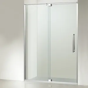 Раздвижная стеклянная дверь для душевой кабины из нержавеющей стали JP204