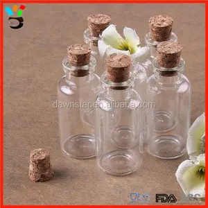 Mini bocaux en verre transparents, 8ml, pièces, bouteille à souhait avec bouchons de liège