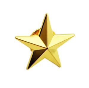High Quality Wholesale 1Star 2Star 3Star 4Star Gold Silver <strong>Star</strong> Shaped Lapel Pin <strong>Badges</strong> - Product Image 2