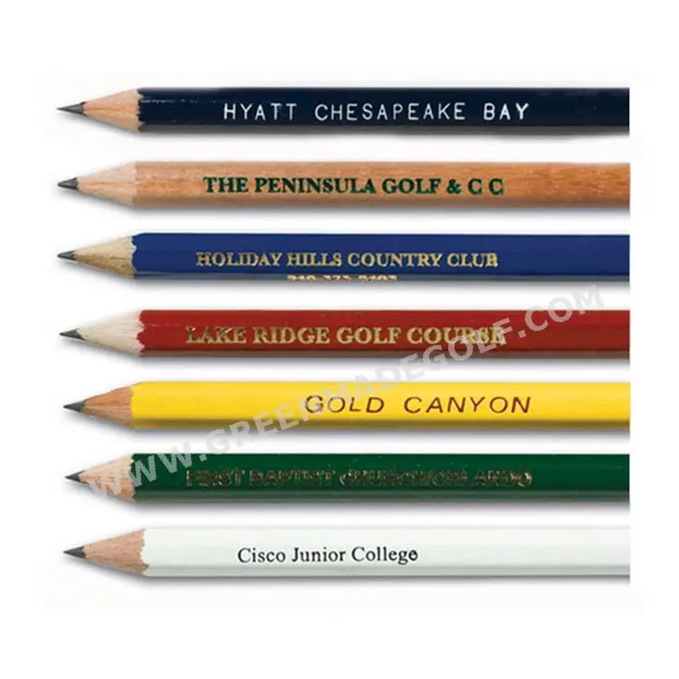 3.5" custom printed HB golf pencils in bulk