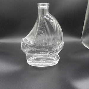 Botella de licor de <span class=keywords><strong>cristal</strong></span> con forma de barco, 500ml, con tapa de <span class=keywords><strong>corcho</strong></span>, nuevo diseño - Product Image 2