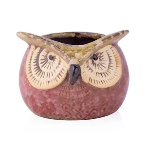 Mini Ceramic Owl Flower Pot Ceramic Owl Succulent Planter Pot Indoor Decor Vase