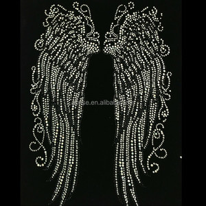Qabrise — fer à repasser sur motif, strass, grande aile transparente, transfert de chaleur, strass sur le design pour T-shirt - Product Image 3