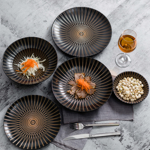 Service de table en <span class=keywords><strong>céramique</strong></span> de style italien au design exquis, ligne unique, <span class=keywords><strong>assiette</strong></span> en <span class=keywords><strong>céramique</strong></span> écologique - Product Image 2