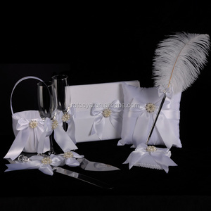 Set di cesti di fiori con fiocco in raso per <span class=keywords><strong>matrimonio</strong></span> Set di cesti di fiori - Product Image 1