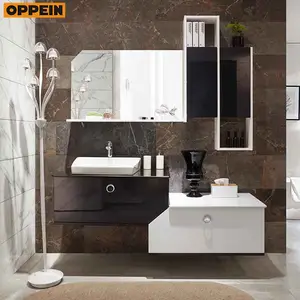 Oppein 意大利设计石英石台面现代浴室柜家具