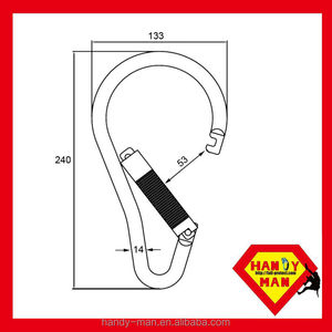 ANSI-2407TLP Certifié En Option En Acier Œil Captif ANSI Mousqueton - Product Image 2