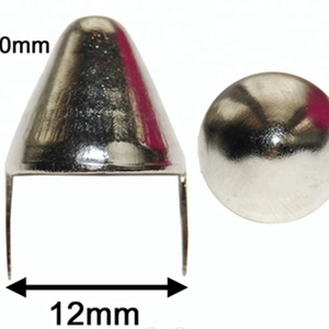 Hochwertige Großhandel Leder Messing Kegel Spikes Doppel pyramide Nieten Nieten