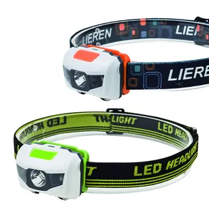High power mini safety headlamp with 3w+2red led outdoor camping headlight