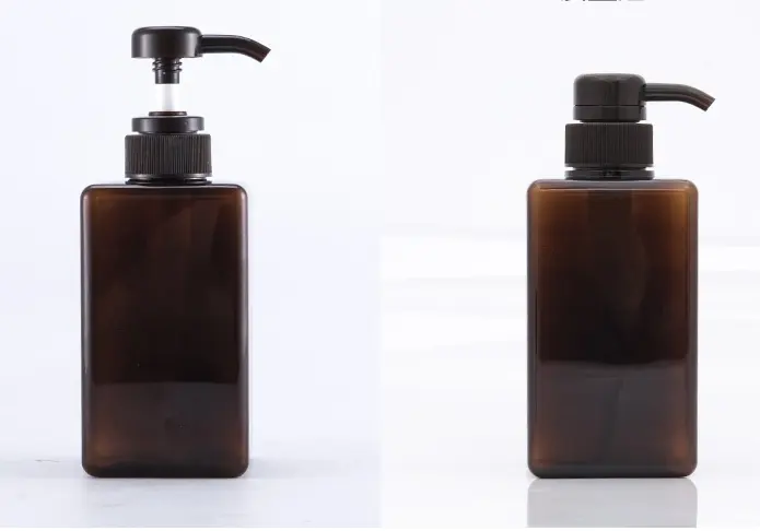 Cor personalizada boa qualidade mão sabão líquido 500ml todos plástico quadrado garrafa loção bomba, PET vazio personalizado sabão shampoo bomba garrafa
